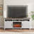 70.9" TV Stand, Entertainment Center with Adjustable Shelves, Farmhouse TV Stand with Cabinet Doors for Living Room, Bedroom, White-932885448