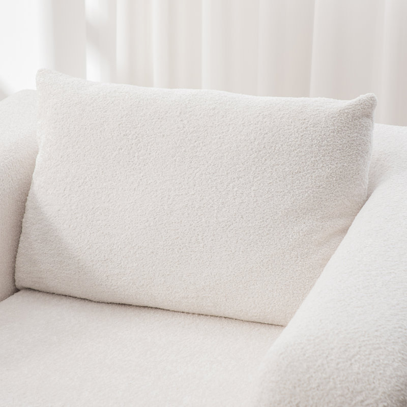 Compact Multifunctional Sofa Bed, Chenille Ivory Accent For Any Space
