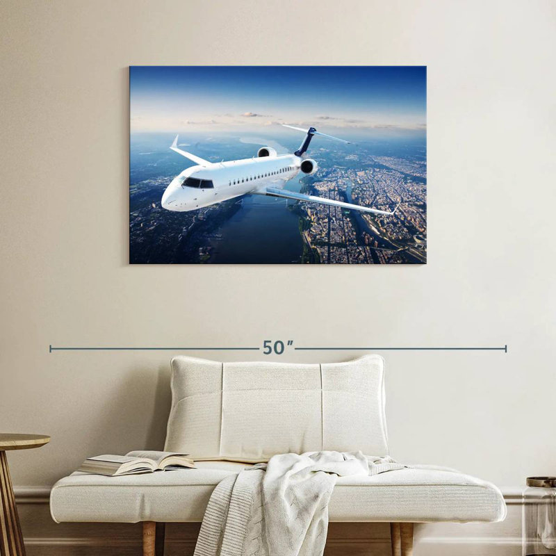 Mehar Flying Private Jet, 26" H x 39" W