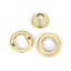 Art Deco Satin Brass Round Euro Escutcheon