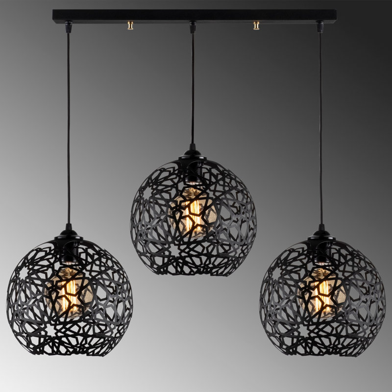 Fahmi 3 - Light Black Kitchen Island Pendant