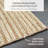 Laia Jute Striped Area Rug / Natural Tan & Brown Woven Rugs for Living Room for Farmhouse Decor-1868759506