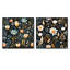 Hollar - Ensemble de 2 collages carrés botaniques abstraits-101853779-101853780