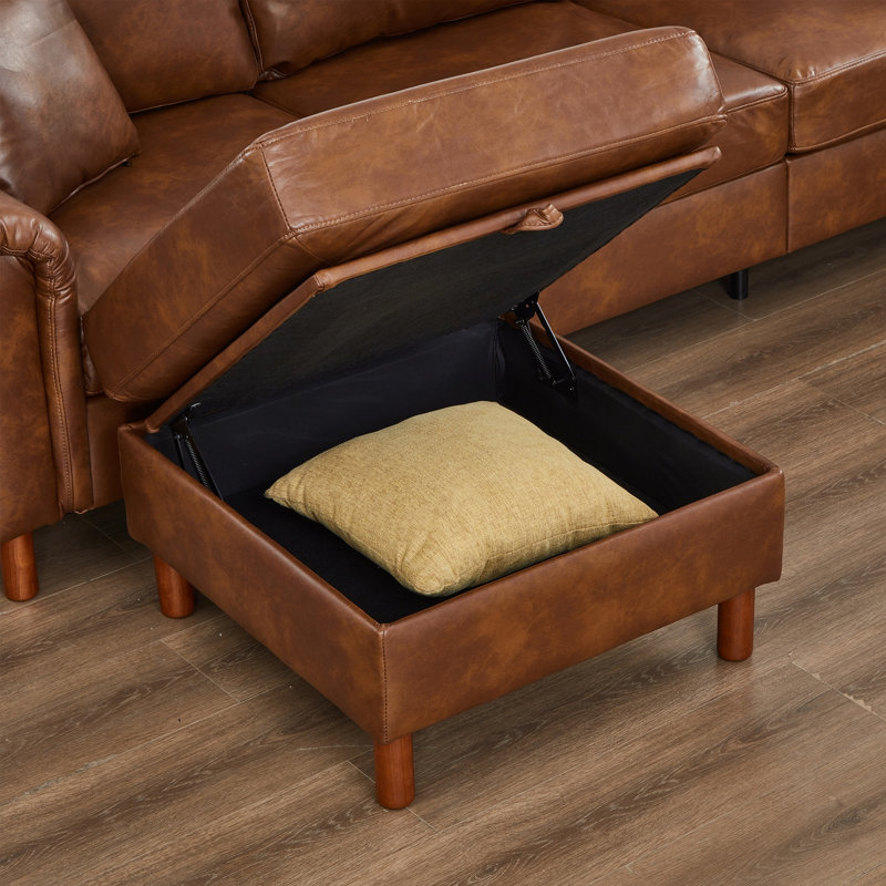 Upholstered Sectional, Brown