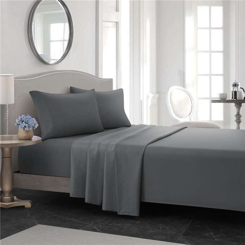 Dboze Cotton Blend Sheet Set, Black , California King