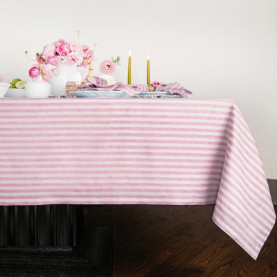 Amalfi Stripe - 100% Pure Linen Tablecloth