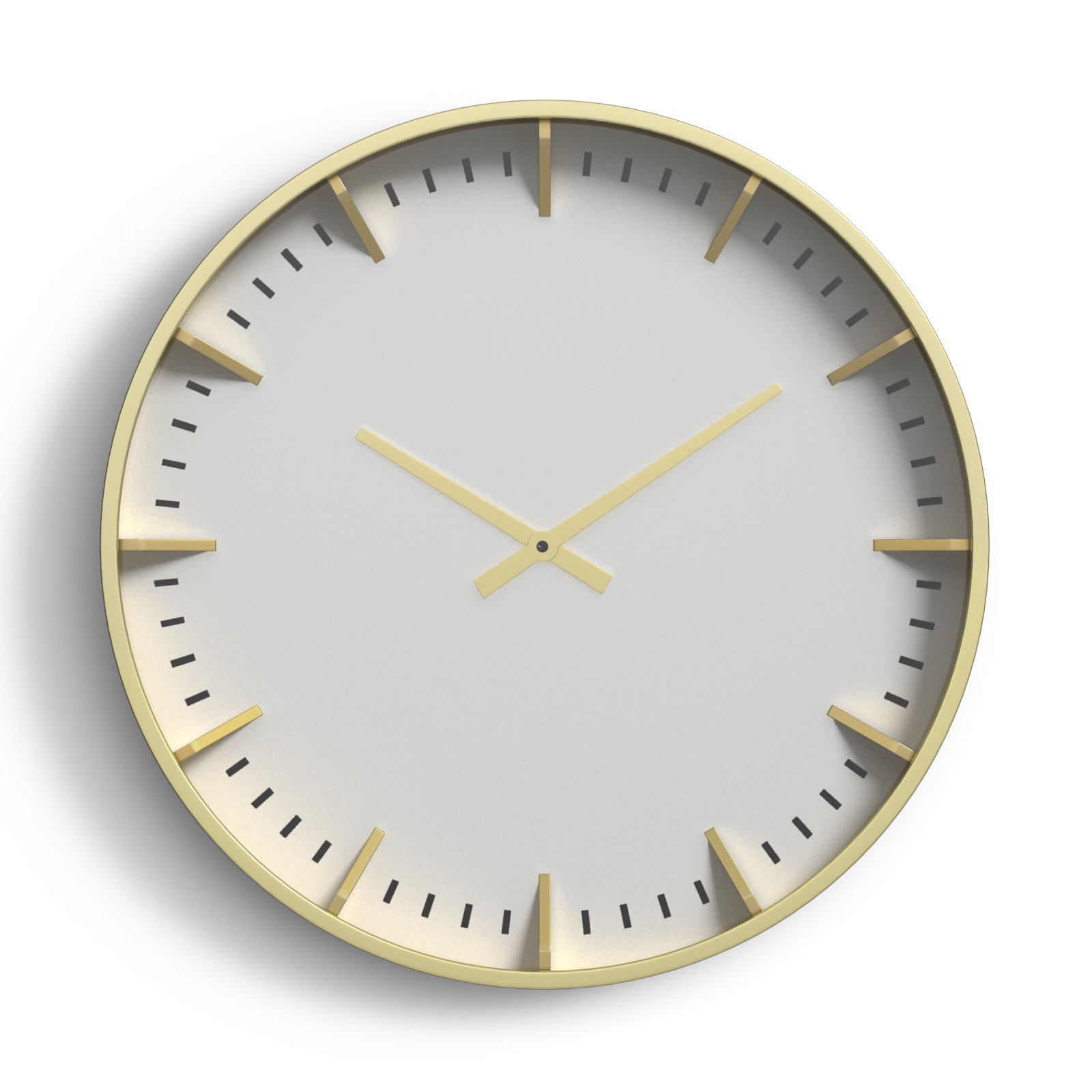 Della 19.63'' Metal Wall Clock, Gold