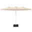 Parasol de patio à double face de 15 pi avec lumières DEL solaires, base robuste et sacs de sable inclus-1258735734