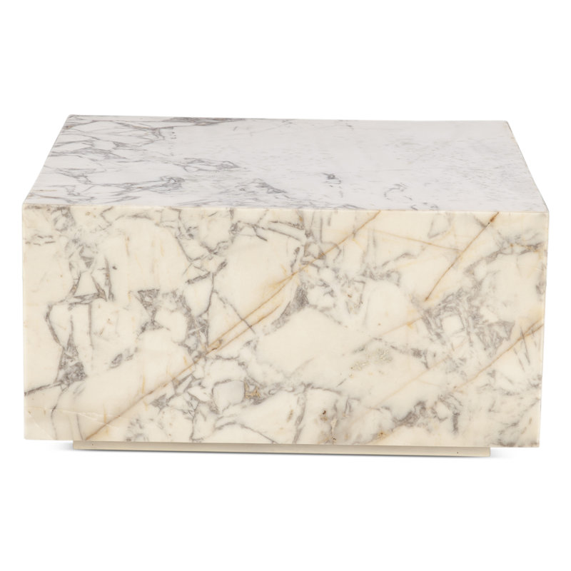 Table basse tambour 32 po Giza en marbre albâtre