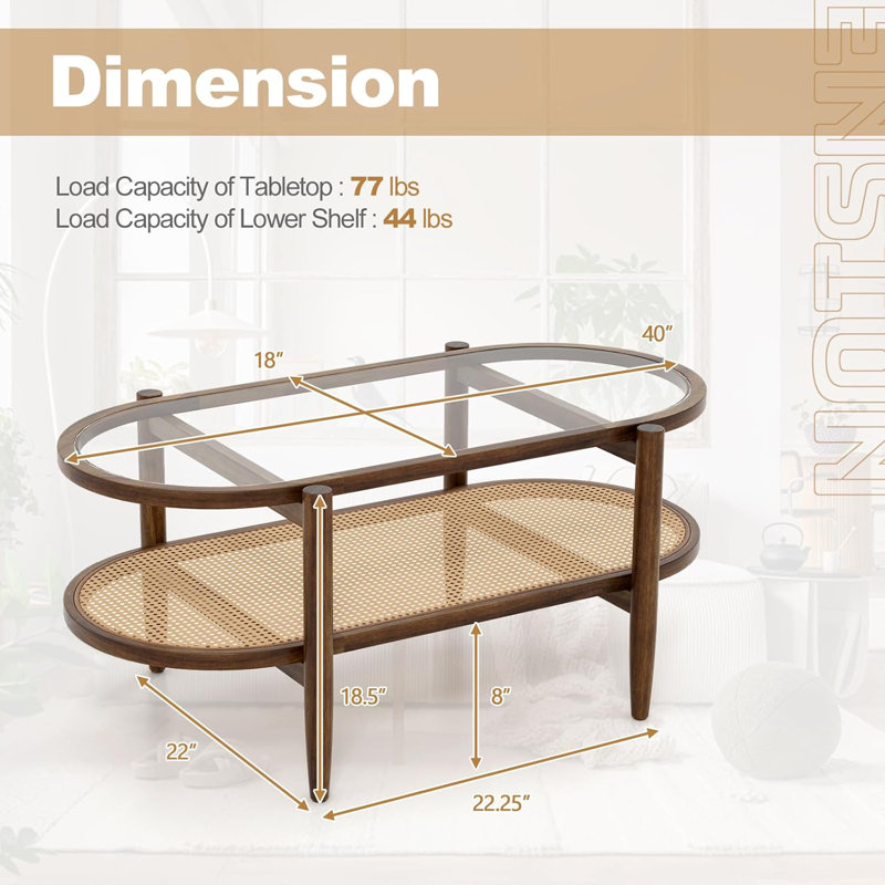 Table basse Akinola, Brun