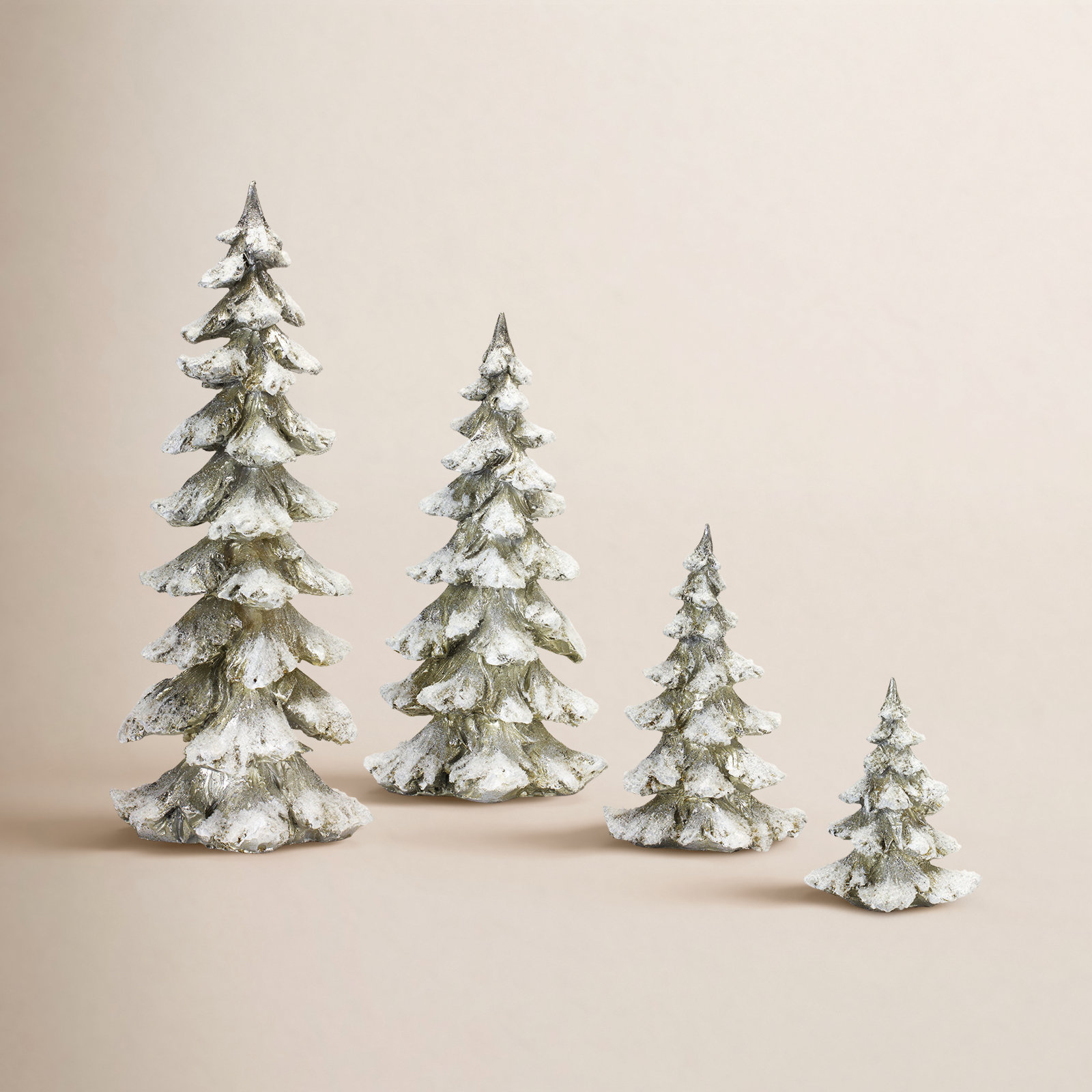 4-Piece Tabletop Tree Set, Silver