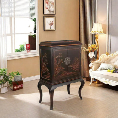 Hand Painted Solid Wood Cabinet