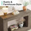 Console 47 po Farmhouse avec rangement - Table d'entrée rustique avec tablette ouverte