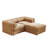Madden Chenille Sectional Sofa with Ottoman & Hidden Storage
