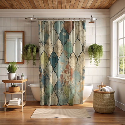 Antique Tiles - Premium Shower Curtain