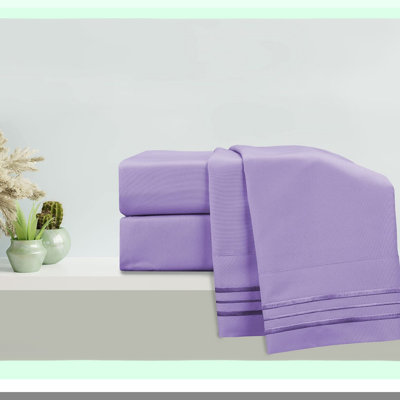 Lavender Dream 4-Piece Microfiber Bedding Set - Luxurious Hotel Quality Sheets with Deep Pocket, Soft and Breathable, Full Size Gift Box