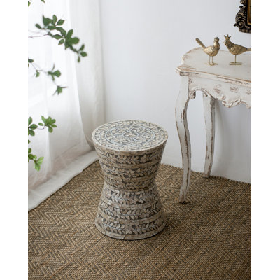 Tabouret Tapered Garden Capiz, table d'appoint