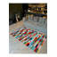 Tapis décoratif multicolore lavable à motif géométrique patchwork-491593687