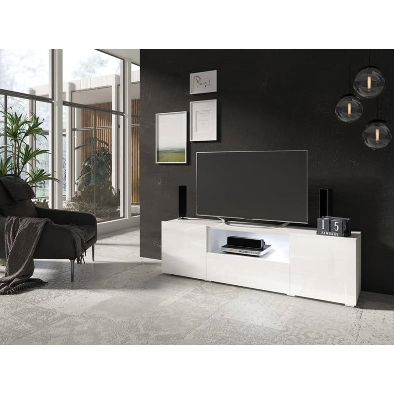 Unfinished TV Stand for TVs up to 70", White Gloss