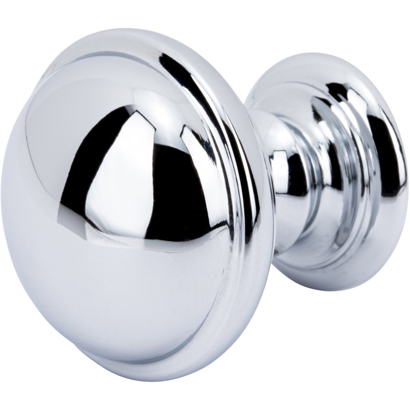 Ronan Diameter Round Knob, Polished Chrome, 1 1/4"