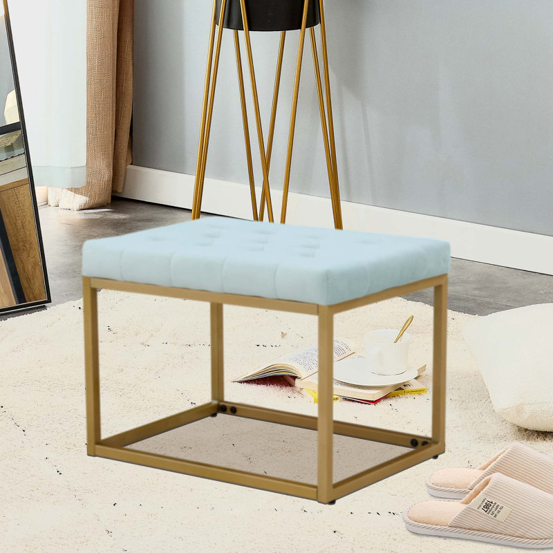 Repose-pieds Velvet, Velours bleu clair