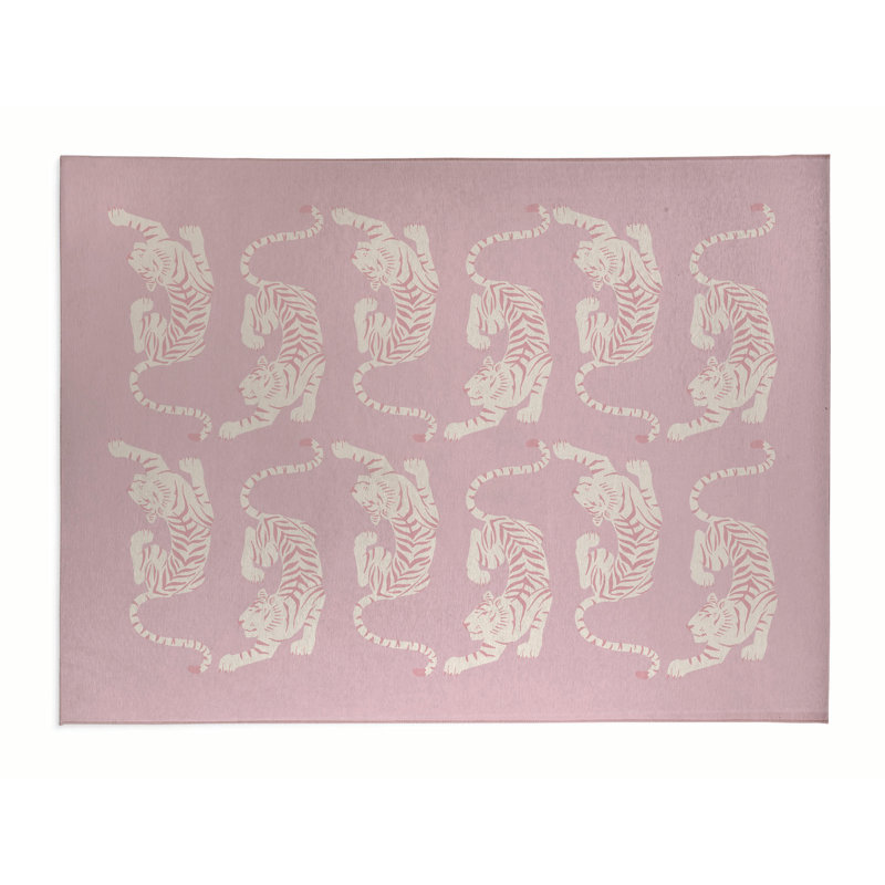Tapis de bureau léger Hey Tiger, L 24 po x P 36 po, Rose