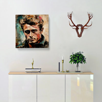 James Dean Abstract Expressionism - Wrapped Canvas