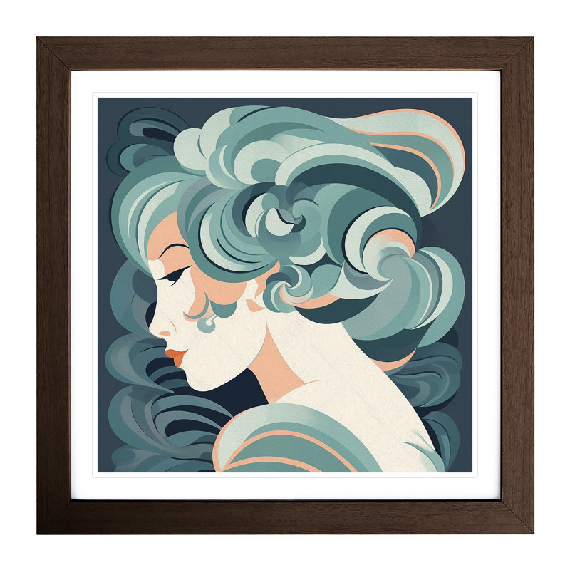 Single Picture Frame Print on Wood, Walnut Framed