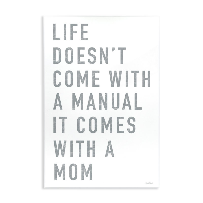 Life Wall Is Mom, plaque murale, design par Elizabeth Tyndall, H 19 po x l 13 po