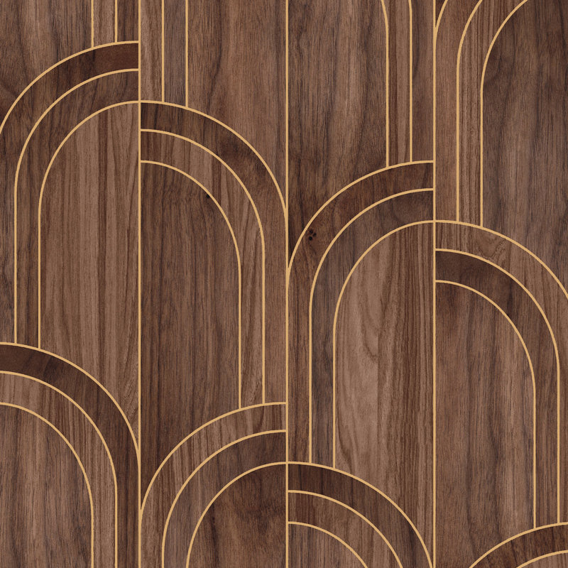 Sublime Brick Vinyl Metallic Wallpaper Double Roll, Walnut