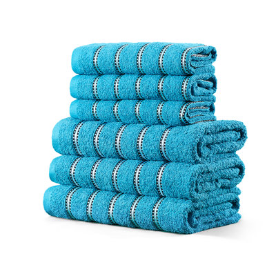 Luxury Cotton Striped Bathroom Towels, Super Soft , Highly Absorbent & Quick Dry – Includes Hand Towels & Bath Sheets