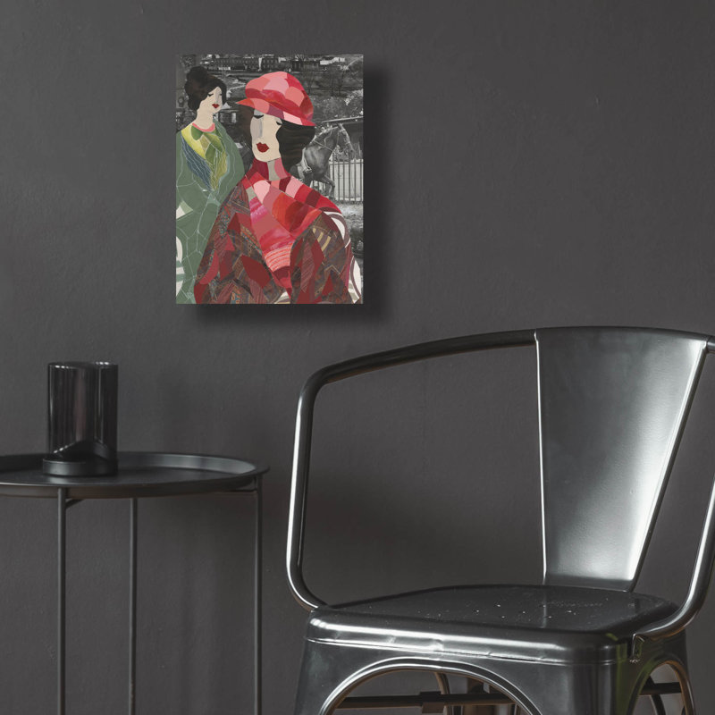 «Mesdames au manoir ranch» par Coco Good, art mural en verre acrylique, H 16 po x l 12 po x P 0,13 po