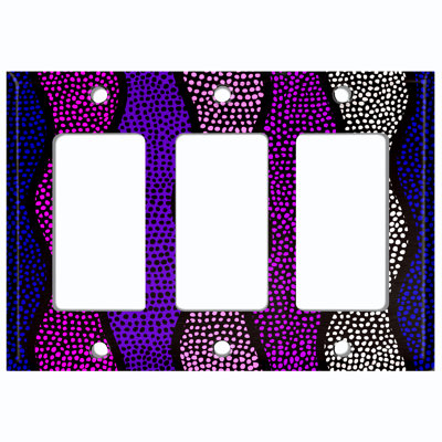Patterned 3 - Gang Toggle Light Switch Standard Wall Plate