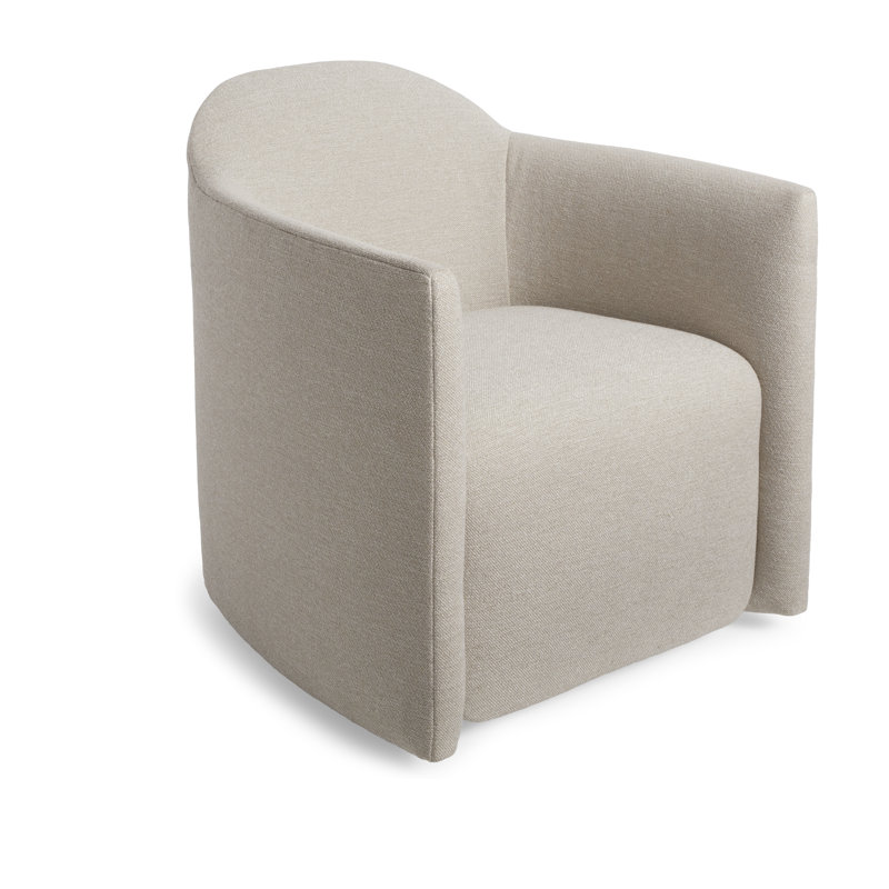 About Face Swivel Armchair, Sanford Natural Linen