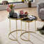 Blankenship Glass Top Sled Nesting Tables