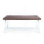 Outdoor Sandblast Finish Acacia Wood Dining Table With White Rustic Metal Finish Frame