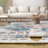 Malaika Machine-Washable Non-Slip Medallion Area Rug-2138617561-2120214768