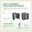 Remise de rangement extérieure en métal avec fenêtre 10 pi x 8 pi-110947070