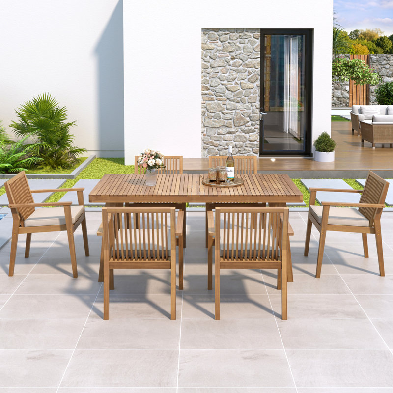 Ensemble de mobilier de patio durable, 6, Brun