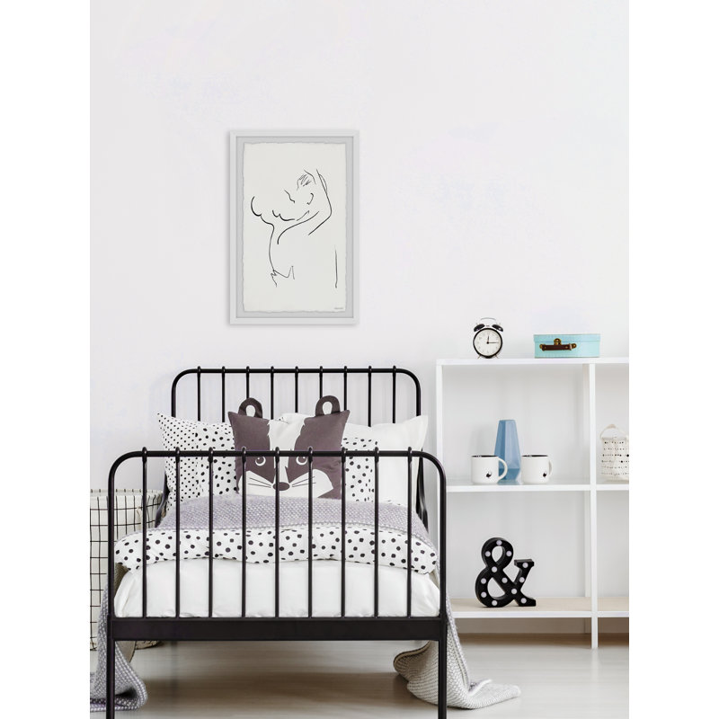 Kiss Outline - Single Picture Frame Painting, 45 cm H x 38 cm W
