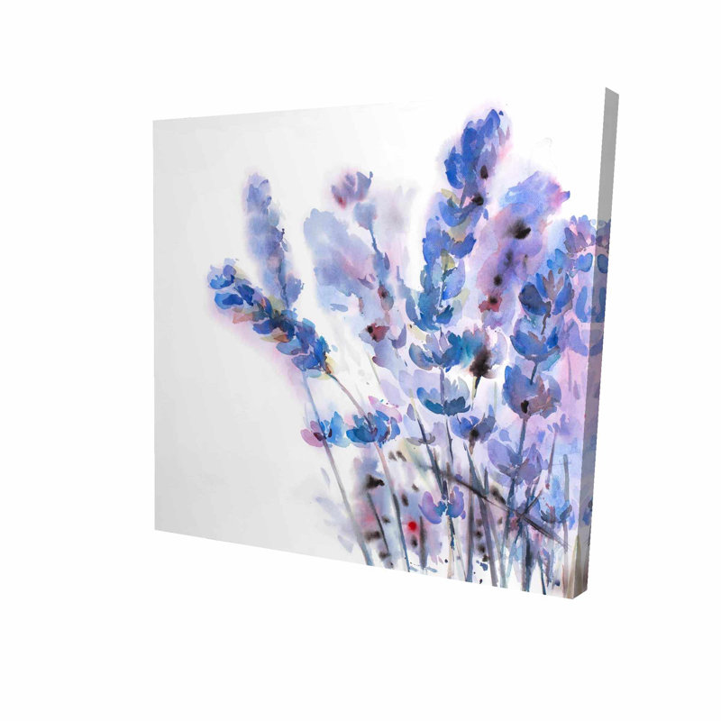 Fleurs de lavande-impression sur toile tendue, H 24 po x l 24 po x P 1,5 po