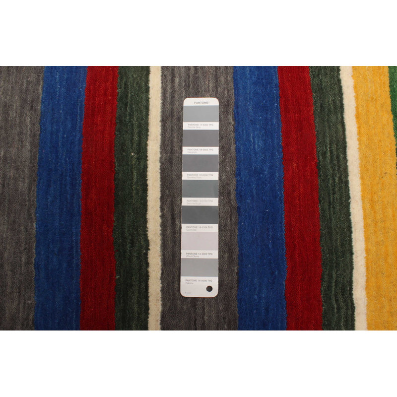 Tapis gris Indo Gabbeh 2 pi 8 po x 9 pi 11 po