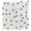 Reflection 1" Penny Round Polished Marble & Glass Mosaic Tile