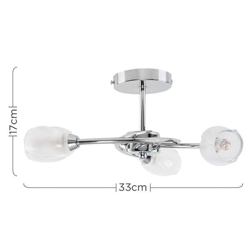 Bulera Glass Semi Flush Mount
