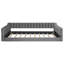 Lit de jour double moderne gris avec rangement latéral - Offre une fonction polyvalente sans sommier tapissier Instructions d'assemblage simples Revêtement et pochette dimensionnés pour diverses utilisations-121097322