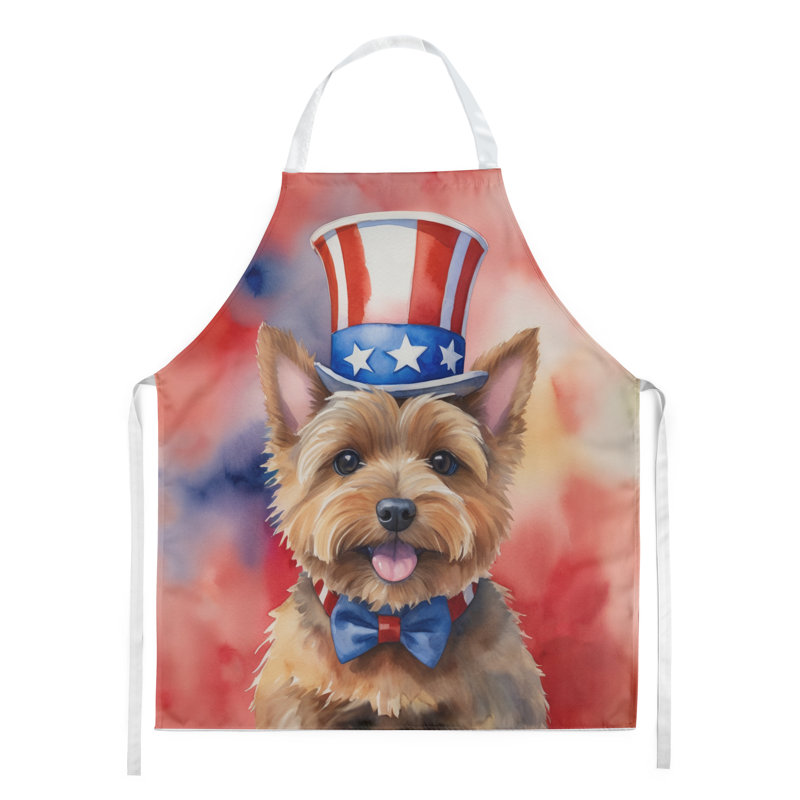 Patriotic American Apron, Norwich Terrier