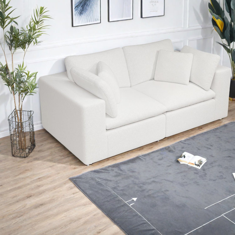 Canapés modulaires spacieux, velours côtelé moelleux, design moderne pour la maison