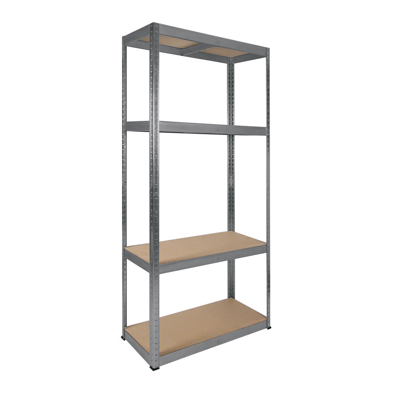 Larue Metal Shelving Unit, Dark Silver, 180cm H x 90cm W x 40cm D