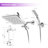 Rainfull 7 In. 8-Spray Patterns Dual Wall Mount Dual Shower Heads And Handheld Shower Head 2.5GPM In Matte Black-113472848-113472850