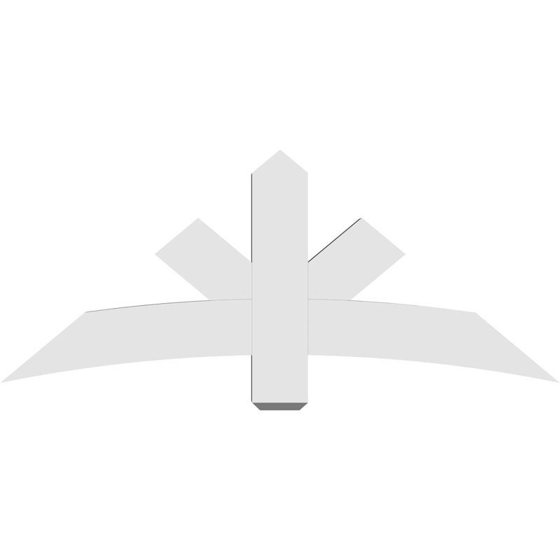 Support de pignon Alberta Alberta, H 25 po x l 60 po (pas: 10/12), P 4 po x F 6 po, PVC